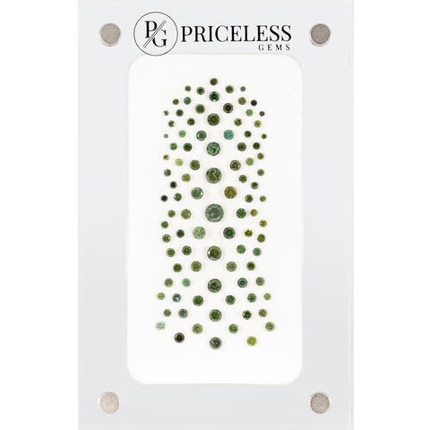 5.01ct Mixed Loose Green Diamond Arrangement